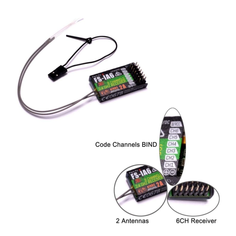 Fpv Drone Battery - Flysky FS-IA6 Receiver 6CH Dual Antenna