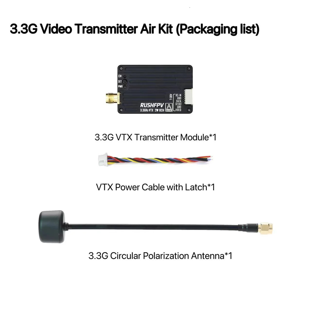 RUSHFPV 3.3G 2W VTX Transmitte - Fpv Drone Antenna recension och pris