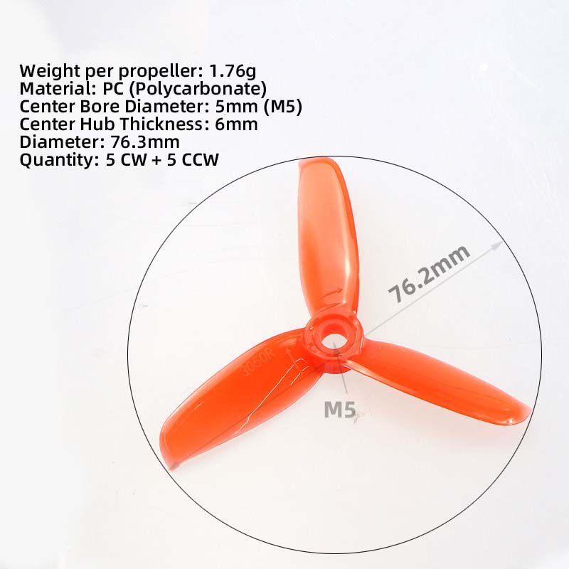 3050 3 Inch Propellers, 5CW 5C - Fpv Drone Propeller recension och pris